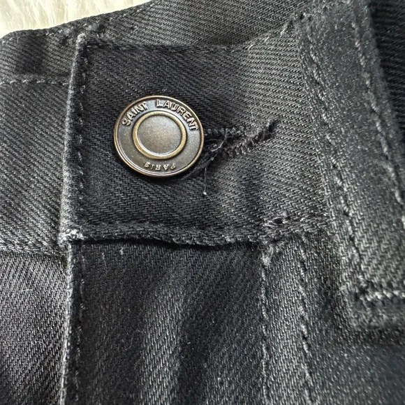 Saint Laurent Black Denim Bermuda Shorts - Picture 13 of 16